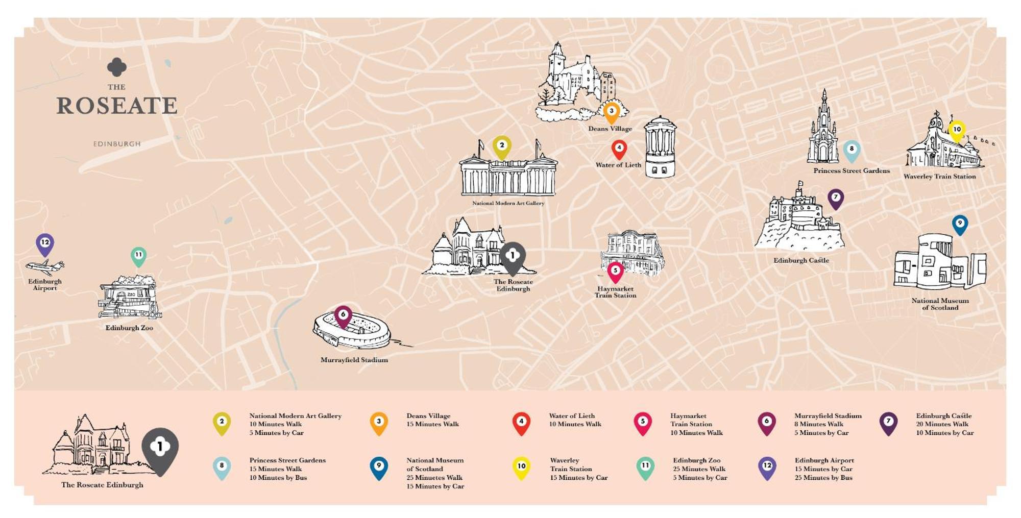 The Roseate Edinburgh - Small Luxury Hotels Of The World Exterior foto Map of the University of Oxford